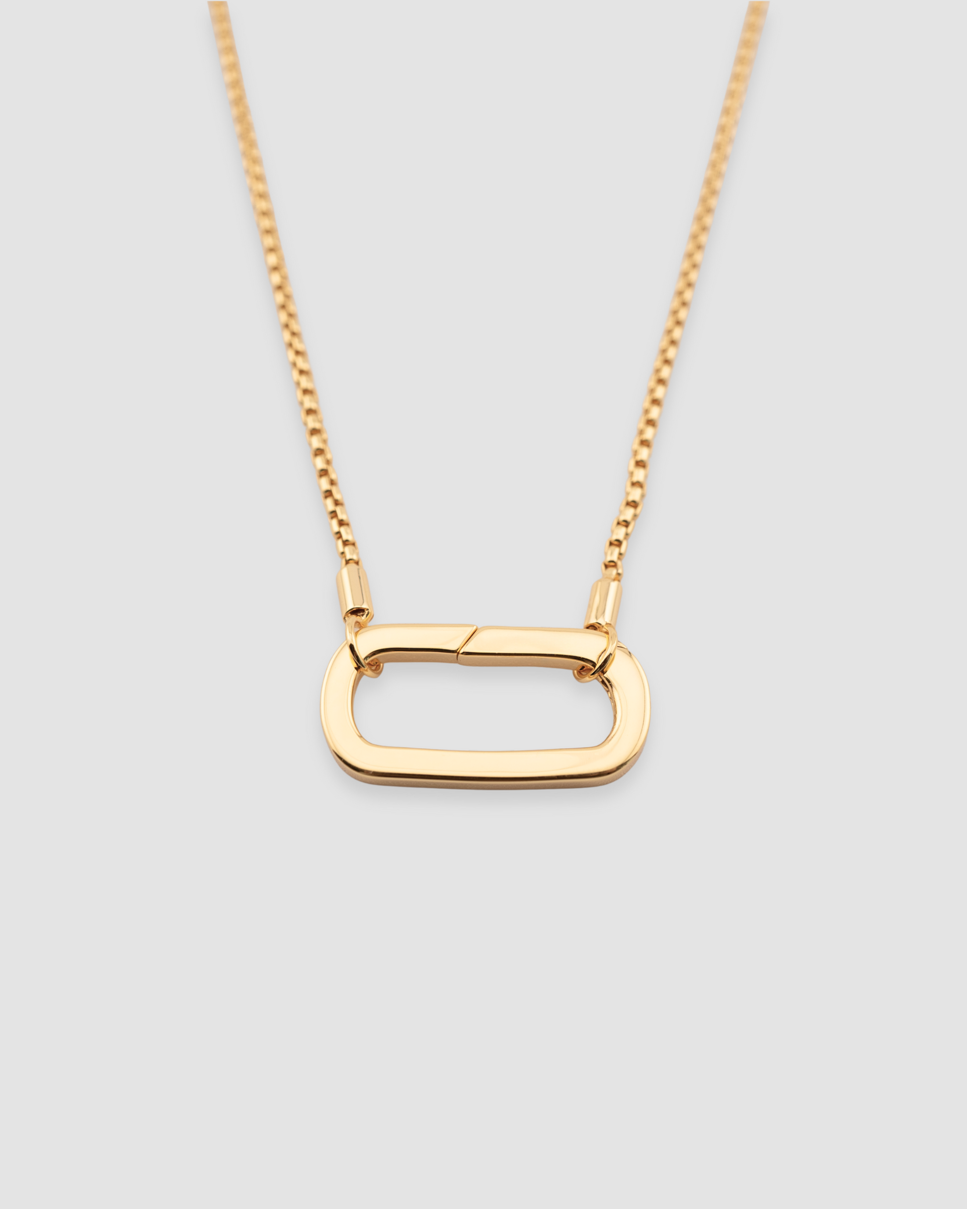 Carabiner Round Box Necklace