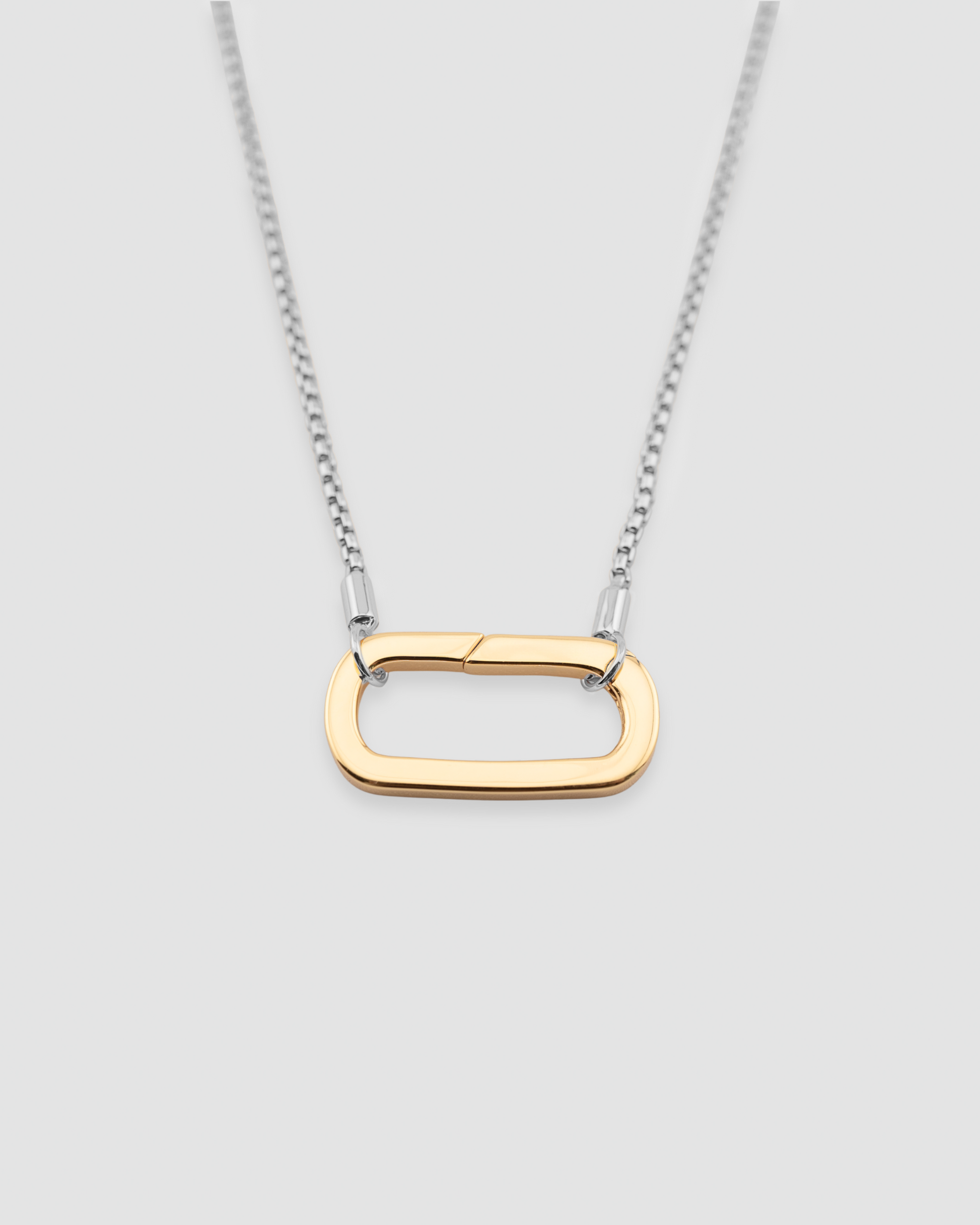 Carabiner Round Box Necklace
