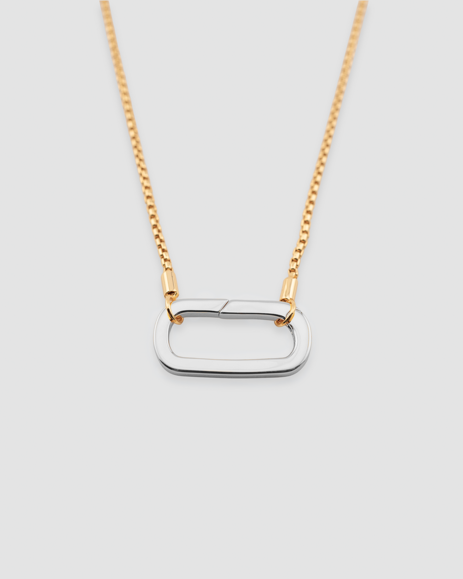 Carabiner Round Box Necklace