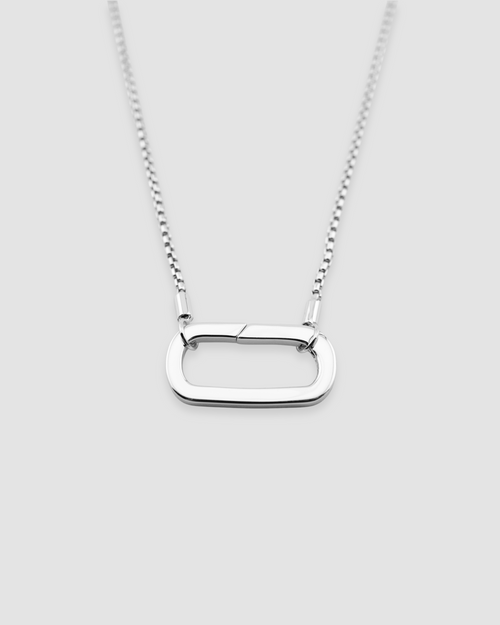 Carabiner Round Box Necklace